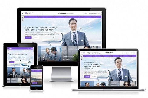 Корпоративный сайт современной компании "Приорити"